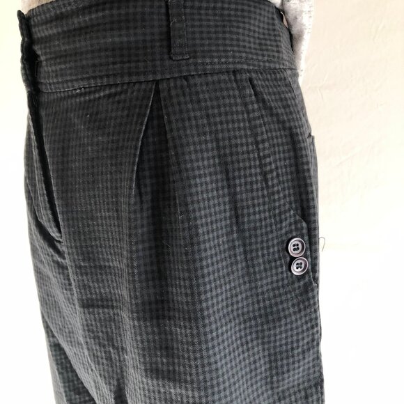 Vintage Grunge Plaid Wool Cropped Pants - Picture 8 of 10